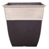 'Hendrix' Tall Square Planter 43cm (17in) Champagne Top