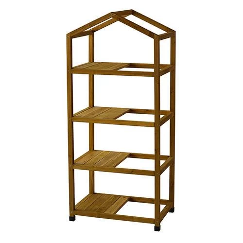 Wooden Greenhouse Nursery & PE Cover - Natural - Image 2