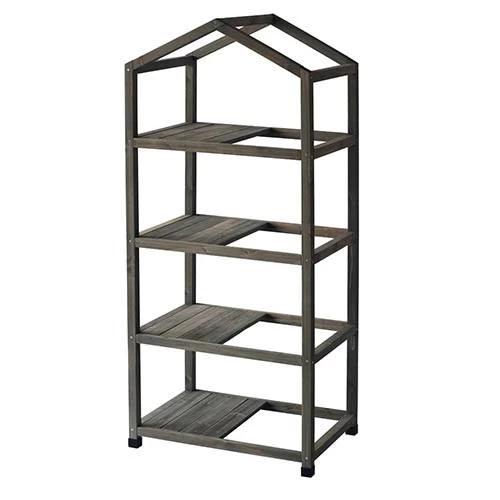 Wooden Greenhouse Nursery & PE Cover - Grey Wash - Image 2