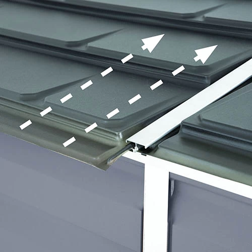 Palram 4x6 Skylight Grey Pent Shed - Image 7