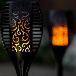 TrueFlame Mini Solar Torch Light 2pk