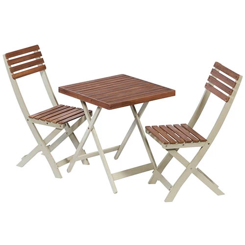 Two Tone Burley Hardwood Bistro Set - Image 2