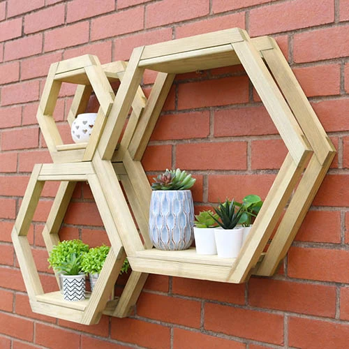 Honeycomb Shelf-Set Of 3 - Image 2