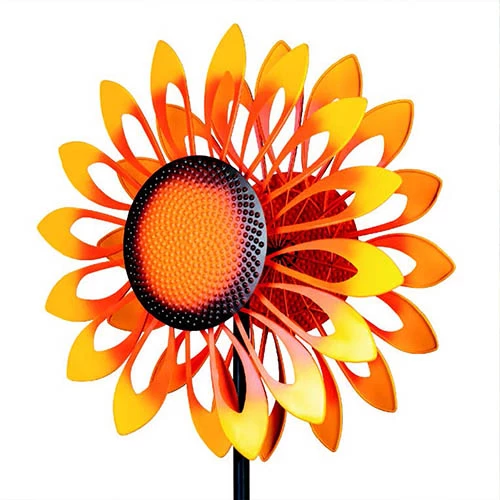 Sun Flower Spinning Wind Sculpture
